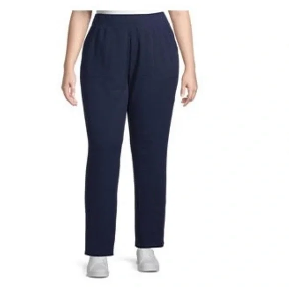 St John’s Bay Pants (2 pair)Mid-Rise Slim Plus Size 2X American Navy & Charcoal - Picture 8 of 12